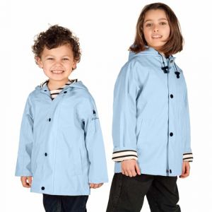 Breizh Ocean - Ciré Imperméable Enfant ELVEN, Intérieur Rayé Marinière avec Capuche - 1 an à 14 Ans (BREIZH OCEAN, neuf)
