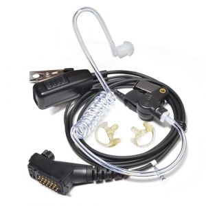UAYESOK Casque Radio Walkie Talkie Air Tube Oreillette Discret pour Airbus TPH-900 TETRAPOL Gendarmerie Kit Radio de Security 19 Broches avec Embouts Souples de Taille Moyenne et Microphone PTT (UAYESOK-Direct(UK&EU), neuf)