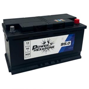 Batterie Voiture 12V 95Ah L5 - Puissance de Démarrage 800A - Batterie Auto Sans Entretien - Format L5 Compatible Véhicules Utilitaires et Chantier - Qualité Origine (BATTERIES HEXAGONE, neuf)