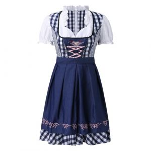 Costumes Deguisement Oktoberfest - Costume Bavarois Femme Vintage Grande Taille Robe Chemisier Robe pour Oktoberfest D&eacute;guisement Bavaroise Femme Adult Dress Up Costumes 3 pi&egrave;ces Robe Dirndl (Ltovir, neuf)