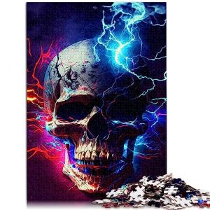 Puzzles Tête de Mort 1000 Pièces Puzzles pour Adultes Enfants pour Adultes et Enfants à partir de 12 Ans Puzzles en Carton Family Fun Puzzle par Taille: 26x38cm (lifelaegr, neuf)