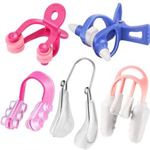 Frienda 5 Pièces Clip de Levage de Nez Pince de Nez de Beauté Silicone Clip de Nez Beauté Pont de Nez Minceur Outils de Massage du Nez pour Femmes (HuinanooeTech, neuf)
