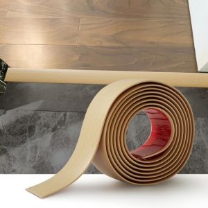 2M Bande de Seuil Barre de Seuil Auto-adhésive PVC Barres de Transition de Seuil Bande de Transition Sol pour Les Espaces Entre les Carreaux,les Sols en Bois, 4cm Grain de Bois Beige (ZYDZ-eu, neuf)