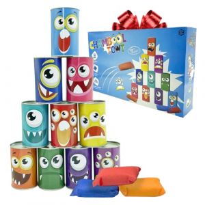 Chamboule Tout&reg; | Jeu Enfant Lancer de Sac | Jouet pour Kermesse, Anniversaire Enfants | 10 Boites et 3 Sacs Inclus | D&eacute;veloppe la Coordination et la Pr&eacute;cision | OriginalCorner&reg; (Original-Corner, neuf)