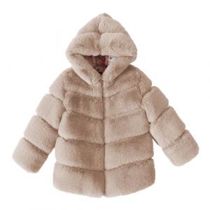Manteaux en Fausse Fourrure Fille Hiver Veste en Fausse Fourrure pour Enfants Filles en Fausse Chaude Vestes à Capuche Blouson d'hiver Manteaux et Blousons Ado Chaude en Peluche pour 2-13 Ans (⭐⭐⭐⭐⭐AEGJEGVD⭐⭐⭐⭐⭐, neuf)