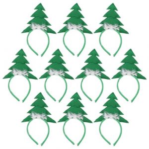 OUNONA Lot de 12 bandeaux de Noël en forme d'arbre, pour déguisement d'Halloween, serre-tête 3D, accessoire de déguisement pour adulte (Gustell, neuf)