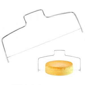 Diviseur G&acirc;teau Coupe-Fil R&eacute;glable, Decoupe Gateau, Aide &agrave; la D&eacute;coupe de G&acirc;teau, Couteau &agrave; G&acirc;teau en Acier Inoxydable, Trancheur Outil P&acirc;tisserie facilement &agrave; nettoyer, pour une p&acirc;tisserie r&eacute;ussie (EUROEDI SPEDITION, neuf)