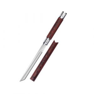 SHLWYG Couteau &agrave; stylo magique, petit couteau droit (2 pi&egrave;ces avec &eacute;tui), couteau d'ext&eacute;rieur, couteau &agrave; fruits haute duret&eacute;, couteau multifonctionnel, couteau magique de camping-2 pi&egrave;ces (WYG1245, neuf)