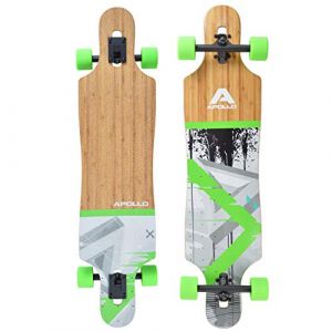 Apollo Longboard édition spéciale Board Complet y Inclus Outil en Forme de T, avec roulements à Billes ABEC High Speed, Drop-Through Freeride Skaten Cruiser Boards (Vevendo, neuf)