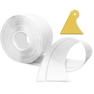 TAOYIO Plinthe Souple Autoadhésive,12M PVC Plinthe Adhesive50x20mm, Plinthe Cuisine Corniere PVC Autocollante pour Cuisine et salle de bain 5x2 blanc (TAOYIO-FR, neuf)