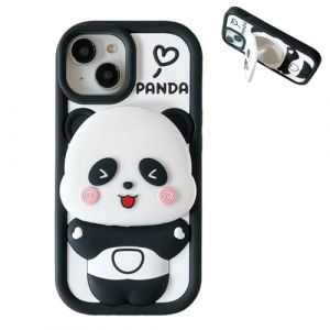 QoKcoahn Coque pour iPhone 15 Pro Max, coque de protection antichoc en silicone souple pour iPhone 15 Pro Max - Motif panda 3D amusant (ShinOya, neuf)