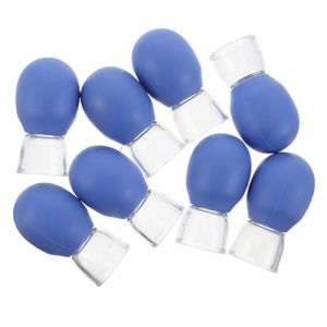 FIXOSHEE 50 Pi&egrave;ces Ventouses Visage Plastique Appareil Tonification Visage Sans Feu Massage Anti-rides Coupelles &agrave; Succion pour Lifting et Raffermissement Dispositif Facial Compact Bleu (Jiingsq, neuf)