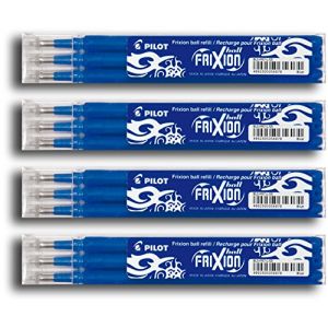 Pilot FriXion Lot de 3 cartouches pour stylos à bille, 3 de chaque couleur : violet, rose, bleu clair, lot de 12 (Conipa Online - tres bien, neuf)