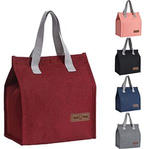 Yikki Sac Isotherme Repas pour Homme Femme Enfant, Réutilisable Lunch Bag Isotherme, étanche Sac Dejeuner pour le Travail Bureau l'école le pique-nique Les Voyages Picnic (Rouge) (zhenggoumaoyi, neuf)