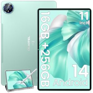 OUKITEL OT12 Tablette Android 14-2024 Tablette 11 Pouces 2K, 16GO RAM +256GO ROM (1TO TF), 8000mAh Tablette Tactile, 13MP Camera, Tablette PC Widevine L1, 4G LTE/5G WiFi/Bluetooth/GPS/TÜV -Vert (OUKITEL Super Store, neuf)