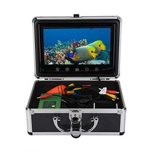 Caméra de Pêche sous-Marine Professionnel Caméra 1000TVL 9 Pouces Moniteur Vidéo HD 15pcs LED IR Câble 30m pour Surveillance de l'aquaculture/Exploration sous-Marine/Pêche/Plongée(EU) (eboxer eu, neuf)
