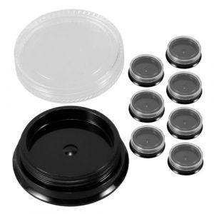 CALLARON 8pi&egrave;ces &Eacute;tui Vide Plastique Petit Pot Portable R&eacute;utilisable Pot Rond Vide Pour De Rangement Couleur Transparente (Raindrops On Roof, neuf)