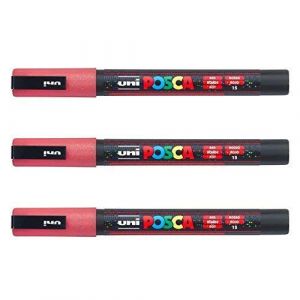 Posca - Marqueurs PC-3 M Uni-Ball - Gamme compl&egrave;te de 40 couleurs disponibles (Lot de 3) (Ponera, neuf)