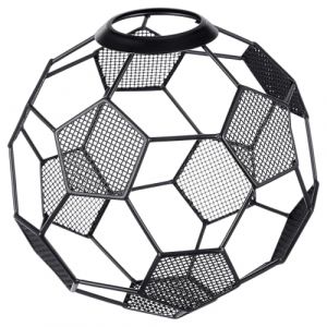 Gatuida Abat-jour Ballon Foot Inoxydable Lampe Suspendue Creuse Abat-jour D&eacute;coratif pour Chambre et Salon Luminaire Moderne (Brandon Zou, neuf)