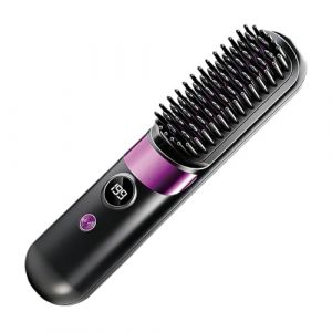 Brosse &agrave; Lisser | Outil de Massage Sans Fil avec Batterie &agrave; Autonomie Prolong&eacute;e - Mini Peigne &agrave; Lisser Ionique et Chaud - Pour Femmes, Maman, Famille, Amis, &Agrave; La Maison, En Voyage, En Int&eacute;rieur Et Ext (yinzhaiwu, neuf)