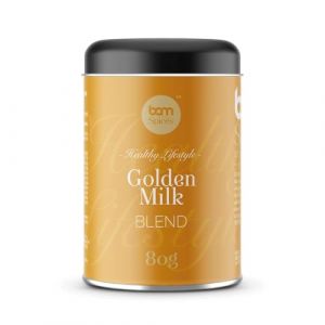 BAM Golden Milk, mélange d'épices en poudre pour lait doré, donne 25 à 30 tasses, 80 g (BAM - become a master, neuf)