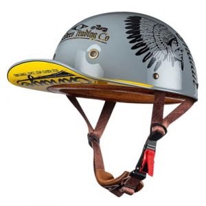 Moto Casquette De Baseball Demi-Casques De Moto Scooter Cyclomoteur Casques À Face Ouverte Hommes Et Femmes Casque Mobylette Moto Bols ECE Homologué Vintage Casque Jet 11,L:58-60CM (LvQiuLian, neuf)