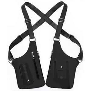 Sac Bandouli&egrave;re en Cuir Premium Ajustable for Homme Et Femme, avec Syst&egrave;me Antivol Et Bandouli&egrave;re R&eacute;glable Dissimul&eacute;e.(Black) (JIAHEDZSW, neuf)