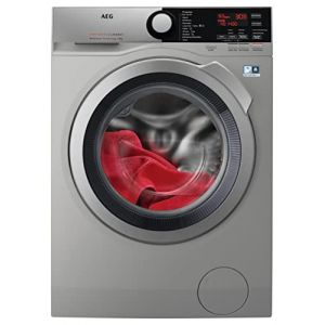 AEG L7FEE842S Machine &agrave; laver &agrave; installation libre, charge avant, 8 kg, 1400 tr/min, s&eacute;rie 7000, moteur Inverter, fonction vapeur, programme rapide, panneau de contr&ocirc;le LCD, porte XL argent&eacute;e, pos&eacute;e (home service 4 you, neuf)