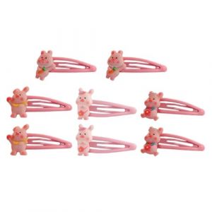 MAGICLULU Lot de 8 &Eacute;pingles &agrave; Cheveux en R&eacute;sine Cochon Dessin Anim&eacute;, D&eacute;corations Capillaires Color&eacute;es pour Gar&ccedil;on et Filles, Pinces &agrave; Cheveux pour B&eacute;b&eacute; Fille, Accessoires L&eacute;gers et Faciles (PanYuan Electronic, neuf)