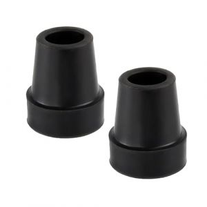 2 Pièces Embouts de Canne Antidérapants, Antidérapant Stable Embout de Canne de Remplacement pour Canne, Virole pour Bâtons de Marche noirs, pour La Marche, Canne, Béquille (Tinkber, neuf)