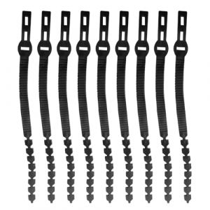 POFET 8 pi&egrave;ces 60 cm Noires Attaches d'arbre, supports &agrave; sangle, attaches robustes pour arbustes, attaches de jardinage ajustables pour arbres de jardin, plantes, support pour arbustes et rosiers (POFET EU, neuf)