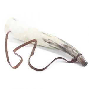 HORNCRAFT Bugle en corne de bœuf | Corne de guerre viking | Trompette sonore de combat | 33 cm | clairon poli léger | Chasse de style trompette | Parfait pour la reconstitution (HORNCRAFT, neuf)