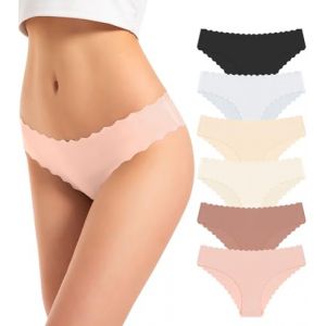 TANSTC Culotte Gainante Femme Ventre Plat Invisible Culotte sans Couture Femme Culottes Et Slips sous-V&ecirc;tements Lot de 6, Noir S (YELLOW LADY LIMITED, neuf)