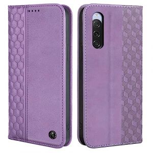 CXTcase Coque pour Sony Xperia 10 V, Housse en Cuir PU Pochette Portefeuille Magn&eacute;tique Etui de Protection, Flip Case pour Sony Xperia 10 V, Violet (Zhongtian Technology Company, neuf)