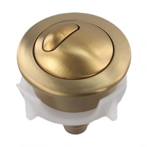 Bouton poussoir de rechange pour chasse d'eau, double bouton poussoir de chasse d'eau, installation facile, sans mécanisme à ressort (doré) (Tooluantmall, neuf)