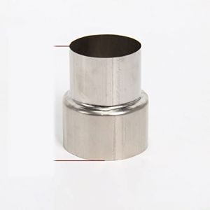 Tuyau de chemin&eacute;e en acier inoxydable - R&eacute;ducteur de conduit de chemin&eacute;e - Adaptateur de tuyau de po&ecirc;le (&Oslash;110 mm/&Oslash;100 mm) (PPfend, neuf)