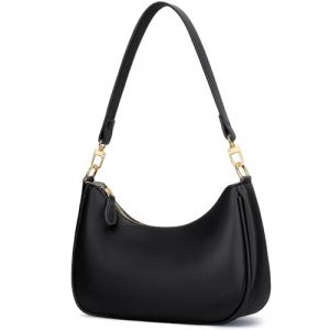 Dermalyx Sac &Eacute;paule En Cuir Noir Pour Femme, Sac &Agrave; Main Style Vintage Hobo, Bandouli&egrave;re, Pochette Sous-Bras, Petit Sac, Sac &Agrave; Dos Sling (lijiaai, neuf)