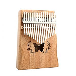 Hearda Kalimba 17 clés Instrument de Musique, Portable Pouce Piano Africain Marimba Burlywood Kalimba Cadeau Kit avec Accordeur pour Enfants Débutant Amateurs de Musique Adultes (Papillon) (Hearda, neuf)