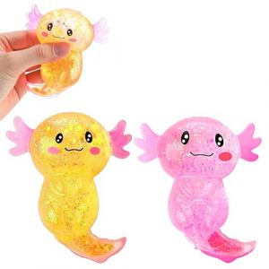 AMFUN 2PCS Balle Anti-Stress, Squishy Cube &agrave; Presser Fidget Balle, Boule Squishy Fidget de Gla&ccedil;on pour Soulager Anxi&eacute;t&eacute; (Mod&egrave;le Salamandre) (Riyuu, neuf)