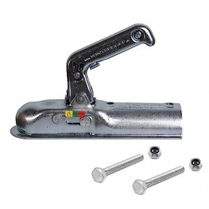 Rebadis T&ecirc;te d'attelage remorque, boitier Compatible Boule d'attelage diam&egrave;tre 50mm, livr&eacute; avec Les vis (Timon Rond 60mm) (REBADIS, neuf)