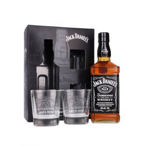 Jack Daniel's Old N°7 Tennessee Whiskey Coffret & 2 Verres Edition 2023 Coffret + 2 Verres (delicando, neuf)