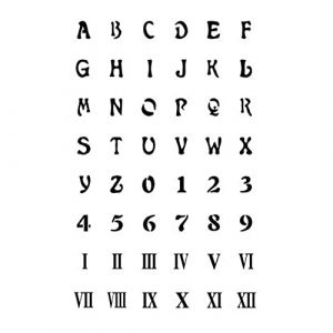 faux tatouage， tatouages ​​temporaires, 2 feuilles d'autocollants de tatouage temporaire Alphabet d'une dur&eacute;e de 1 &agrave; 2 semaines, police artistique, lettres anglaises, faux tatouage, Kit de tatouage de (YTBHSHXZ, neuf)