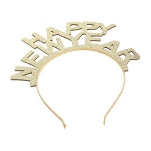 Gatuida Bandeau Pailleté Happy Year pour Fête Accessoire Cheveux Brillant et pour Célébrations Nouvel An (Brandon Zou, neuf)