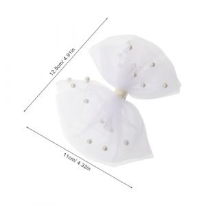 Beaupretty 6 pi&egrave;ces Barrettes Fille Noeud Tulle Clips Antid&eacute;rapants Accessoires Cheveux pour et Tout Petits &Eacute;t&eacute; Plage (lorianca, neuf)