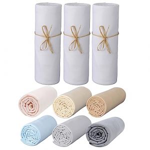 P'tit Basile Drap Housse 70x140 cm - Lot de 3 draps en Jersey peigné 100% Coton Bio - Blanc - pour Matelas bébé Enfant Dimensions 60x120 ou 70x140 cm - Extensible sans Repassage (P'tit Basile, neuf)