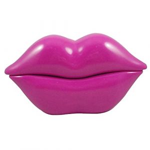 Téléphone à lèvres fantaisie en forme de bouche de rose en forme de lèvre pour la maison ou le bureau - Décoration artistique mignonne - Dessin animé - Téléphone fixe sans fil avec casque avec (taihely, neuf)