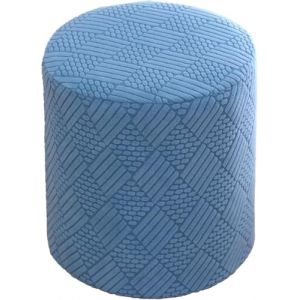 uyeoco Housse de Pouf Ottomane Rond Extensible, Petite/Grande Housse de Tabouret Confortable et Anti-poussière pour Tabouret Rond, Housse de Pouf Lavable en Machine avec élastique(Sea Blue,L) (Fengzi Comprehensive, neuf)