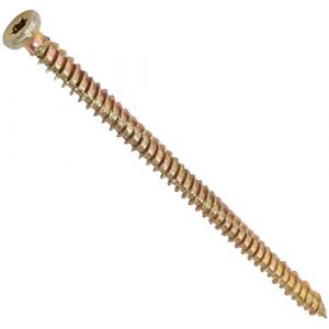 AERZETIX - C44669 - Lot de 20 Vis pour béton Ø7.5x132mm à empreint étoile T30 - montage directe sans cheville - à tête fraisée - en acier zingué - ancrage fixation bâtiment charpente bois (Tuning, neuf)
