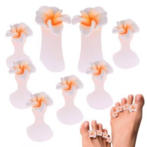 S&eacute;parateurs d'orteils en forme de fleur &ndash; S&eacute;parateurs d'orteils en forme de fleur pour vernis &agrave; ongles | S&eacute;parateur d'orteils r&eacute;utilisables | S&eacute;parateur d'orteils doux pour vernis &agrave; ongles | (xindawk, neuf)