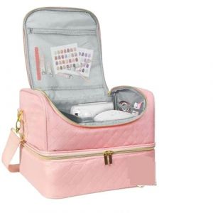 Sac De Rangement De Vernis &Agrave; Ongles, 60 Bouteilles, Kit De Soins De Maquillage Cosm&eacute;tique Portable, Outil De Soins Des Ongles, Sac D'huile Essentielle, Bo&icirc;te De Rangement Pour Fournitures D'ongles(Pin (fengqiuchailuo, neuf)